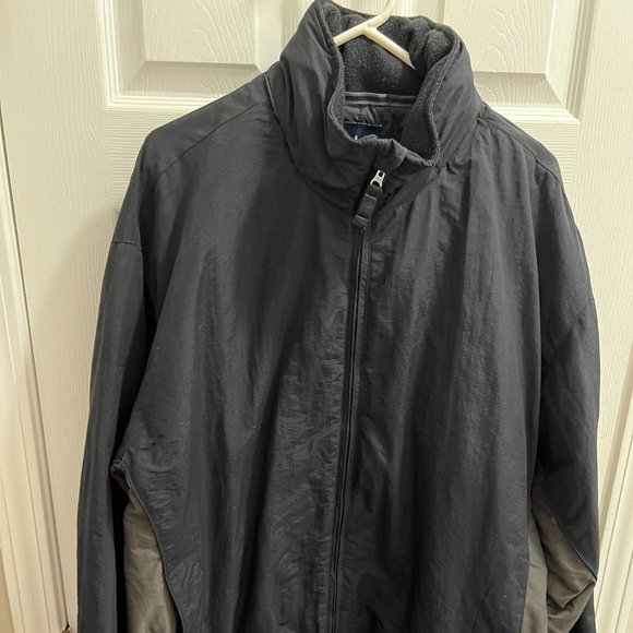 Gap Men's Black and Grey Parka Jacket.